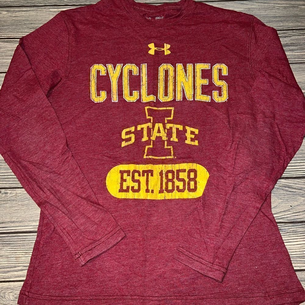 Under Armour Distressed Iowa State Cyclones Loose LS Tee Size Small
